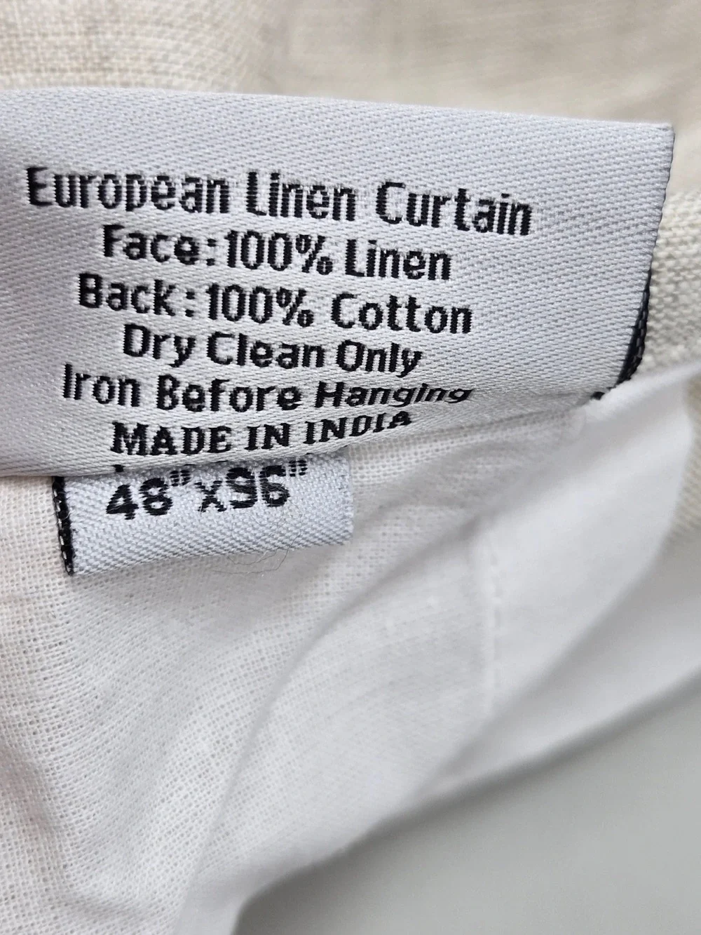 NWT QUINCE Set Of 2 48x96 European Linen Curtains Flax 0030